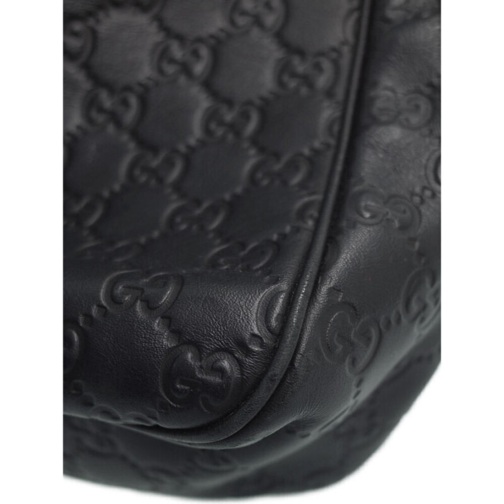 Gucci Guccissima Black Leather Messenger Crossbody Bag - Picture 9 of 9